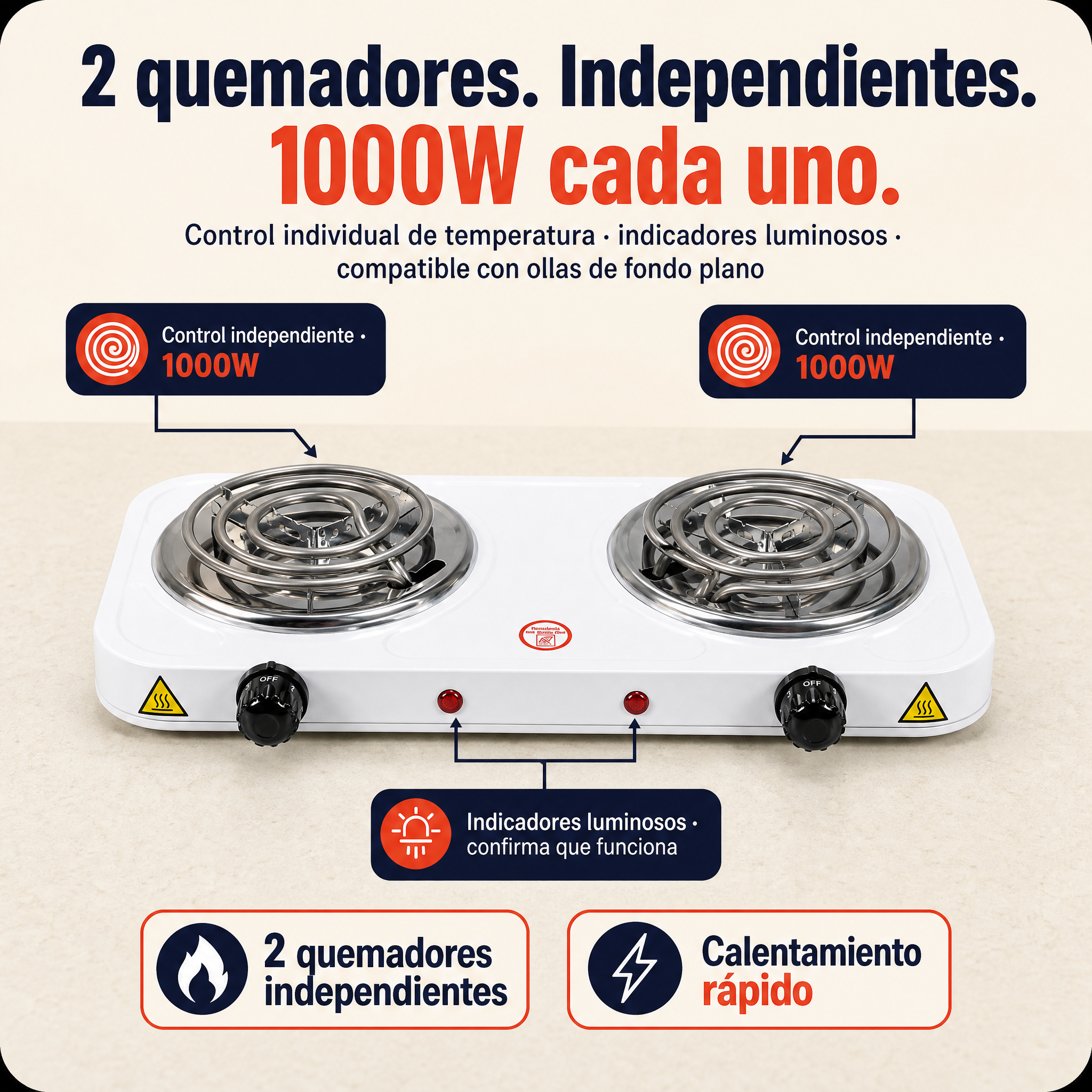 Estufa Electrica 2 Puestos — vista 3